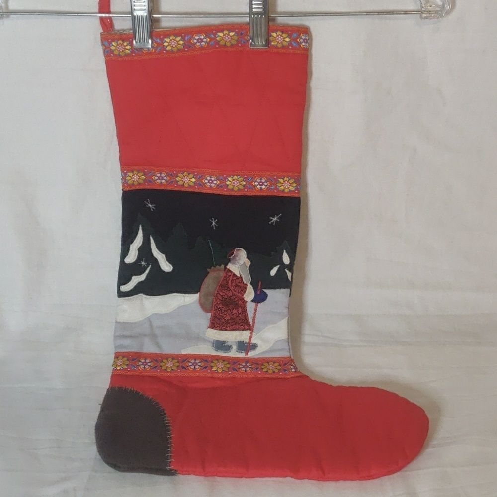 Father‎ Christmas Appliqued Christmas Stocking